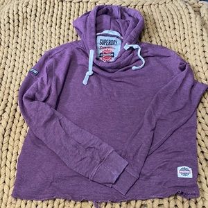 Superdry sweatshirt, frayed hem, size L